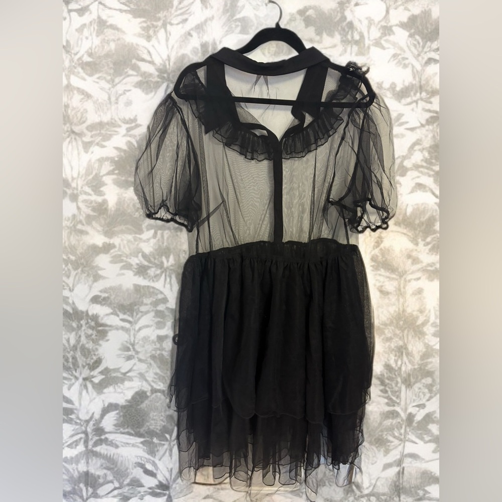 Disturbia Black Sheer Dress